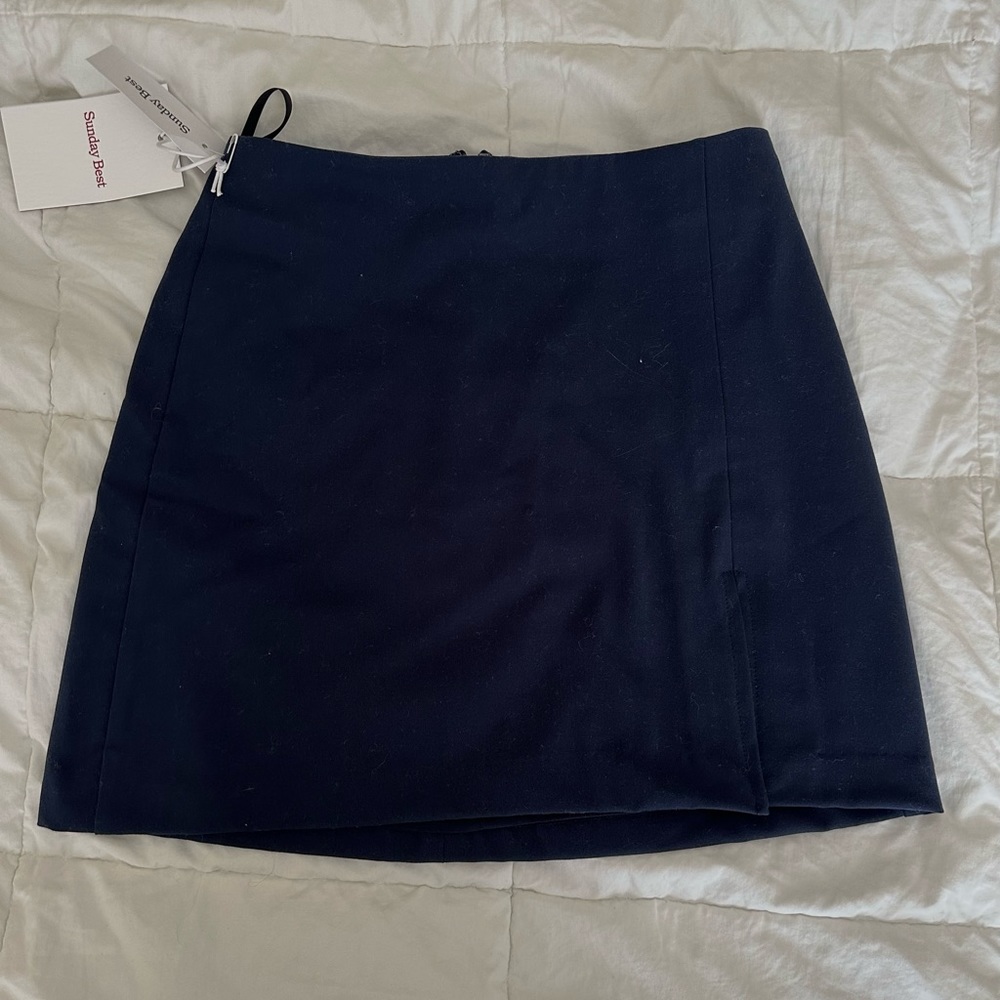 NWT Sunday Best Navy Mini Skirt Sz 00